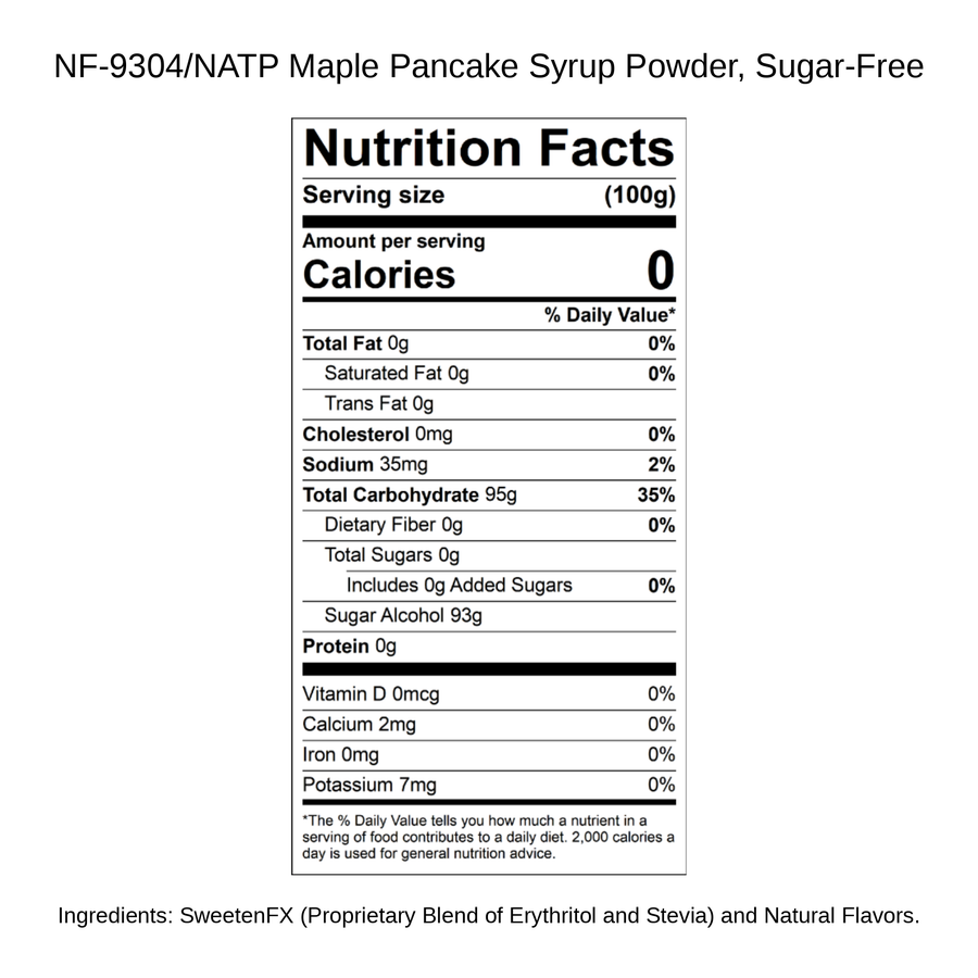 Maple Pancake Syrup Powder, Sugar-Free