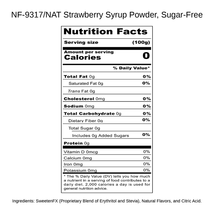 Strawberry Syrup Powder, Sugar-Free