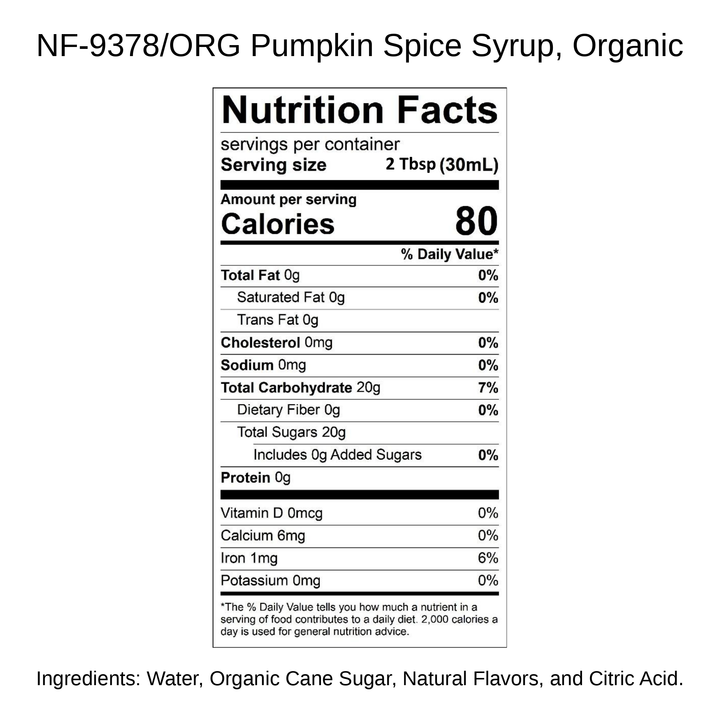 Pumpkin Spice Syrup, Organic