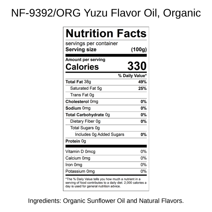 Yuzu Flavor Oil, Organic
