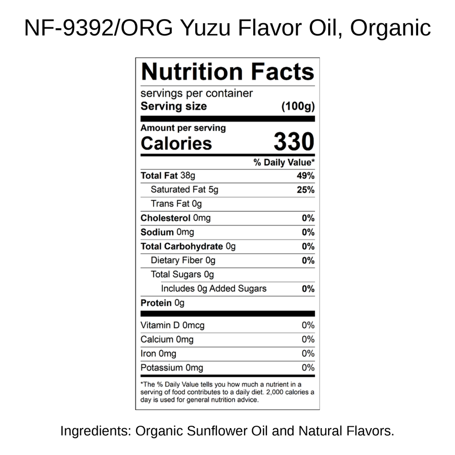 Yuzu Flavor Oil, Organic