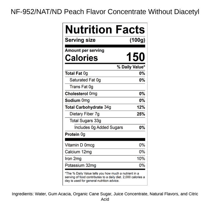 Peach Flavor Concentrate Without Diacetyl