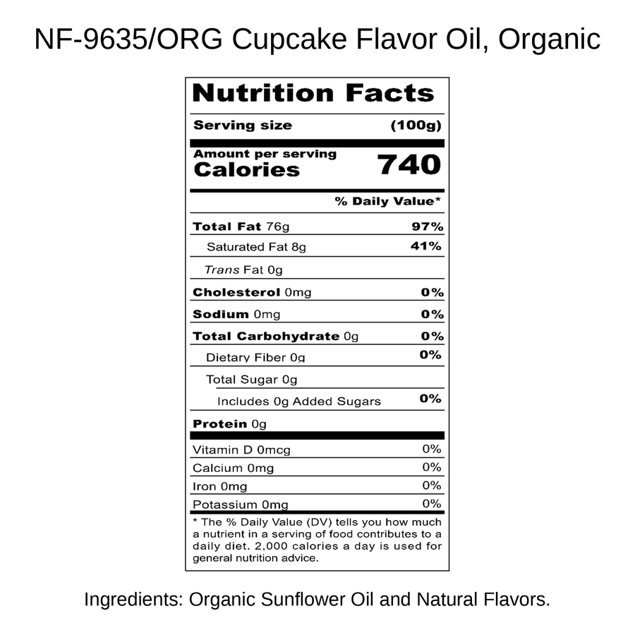 Cupcake Flavor Oil, Organic