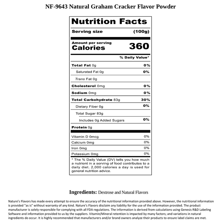 Graham Cracker Flavor Powder, Natural