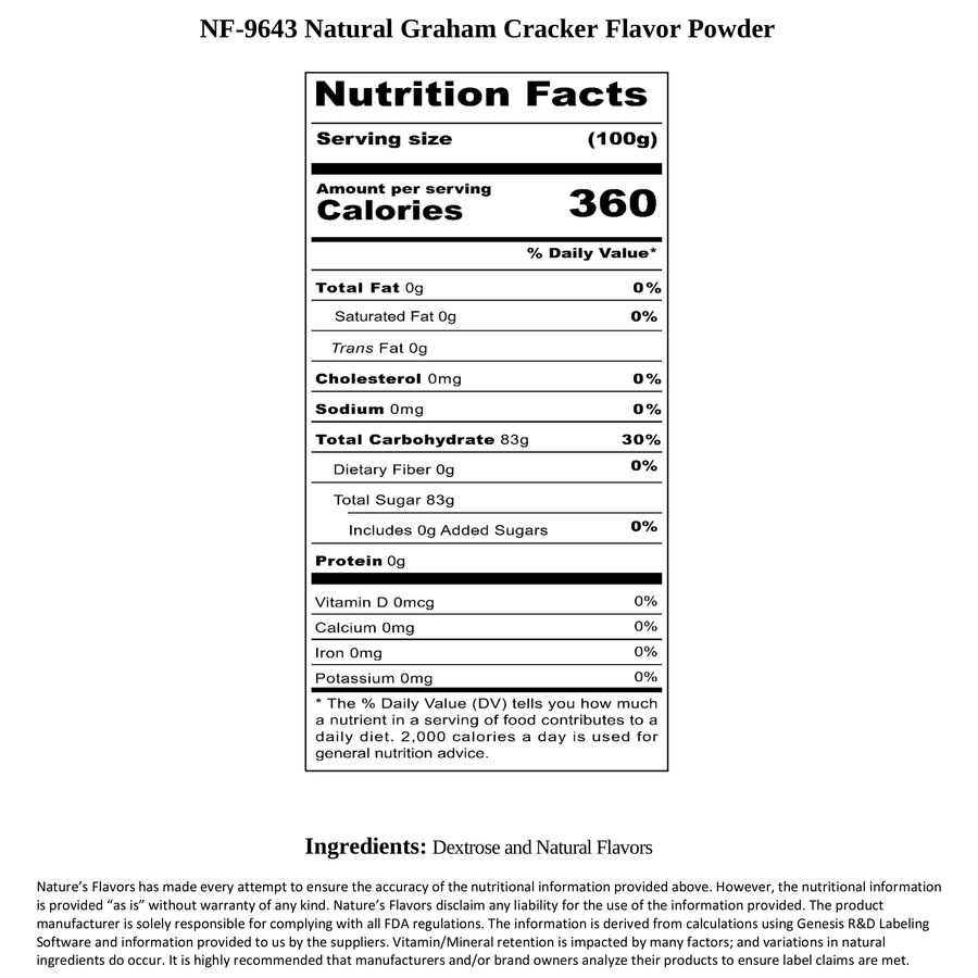 Graham Cracker Flavor Powder, Natural