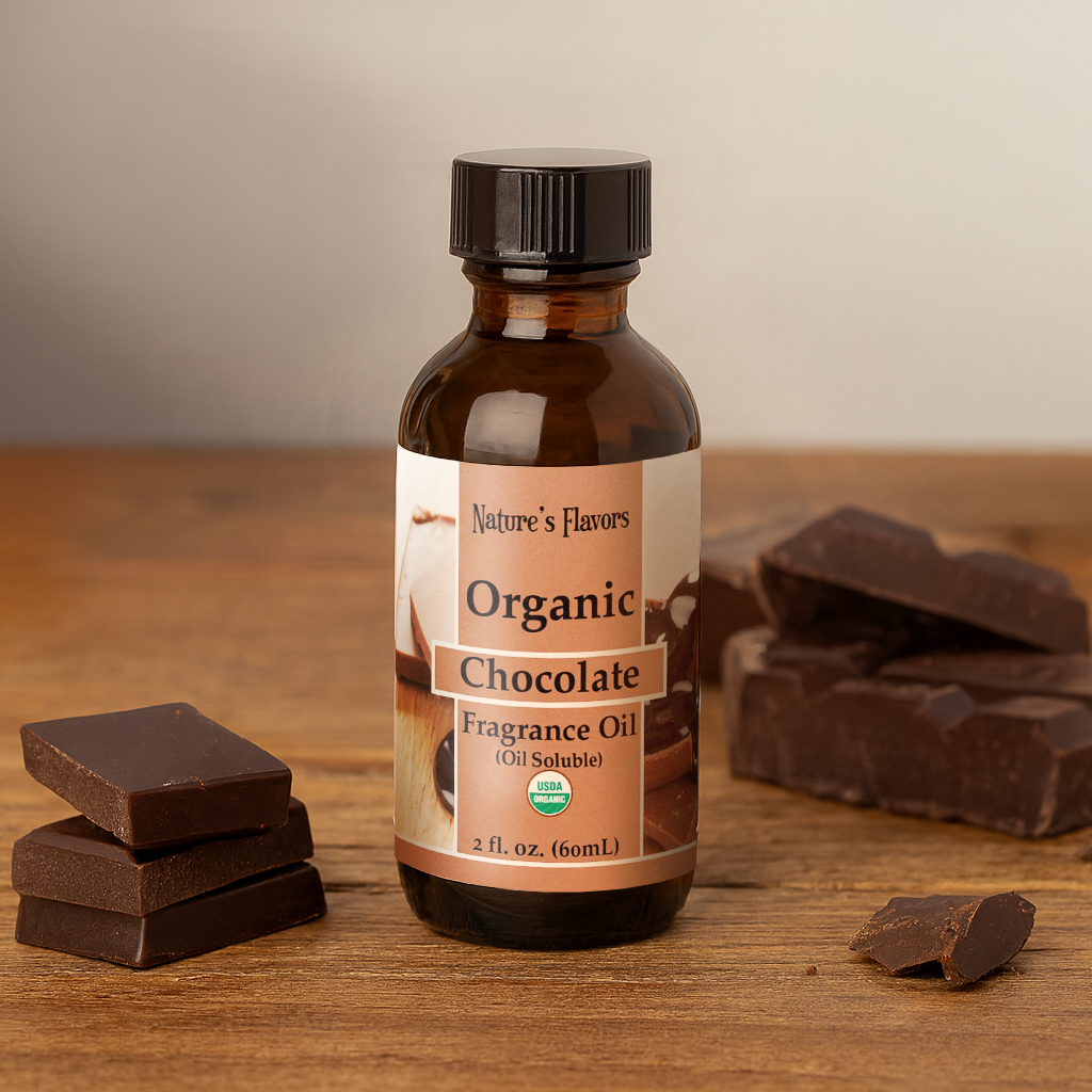 Nature's Flavors Organic Chocolate Fragrance Oil - Oil Soluble 2oz.