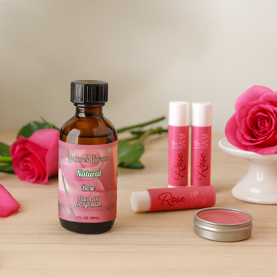 Nature's Flavors Rose Flavor Oil for Lip Balm 2oz.
