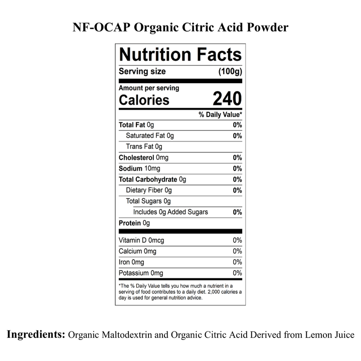Organic Citric Acid Powder