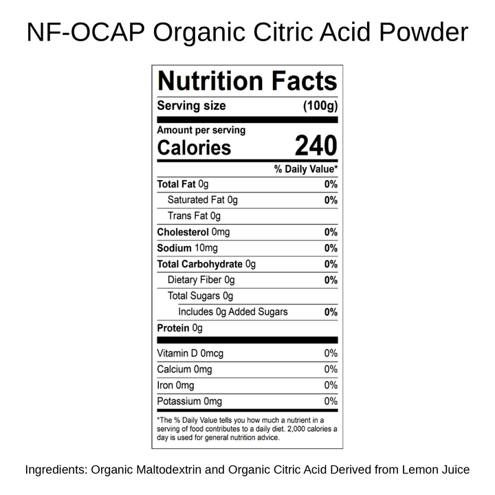 Organic Citric Acid Powder