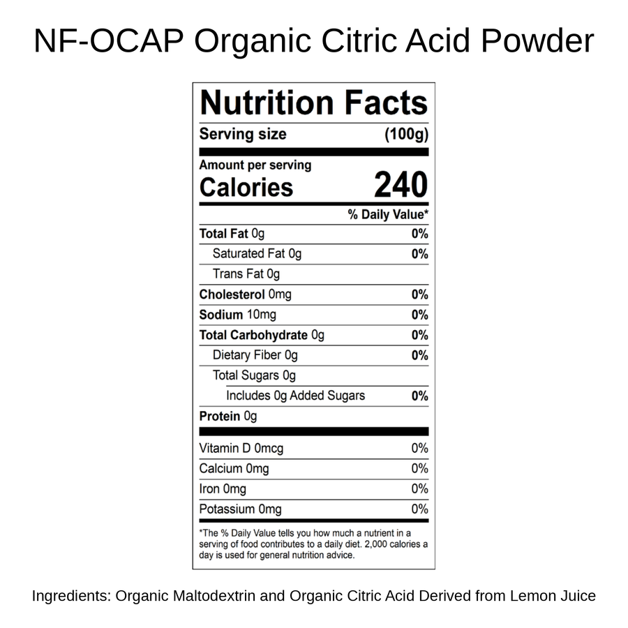Organic Citric Acid Powder