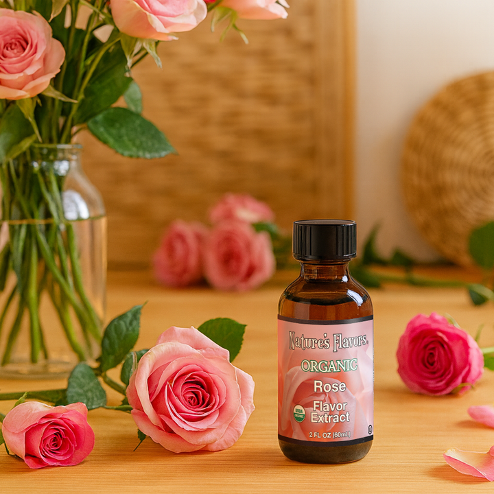 Nature's Flavors Rose Flavor Extract Organic 2oz