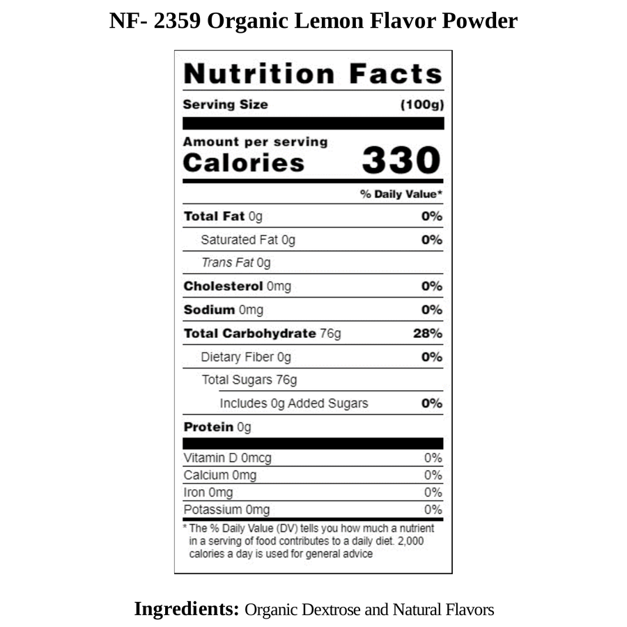 Lemon Flavor Powder, Organic