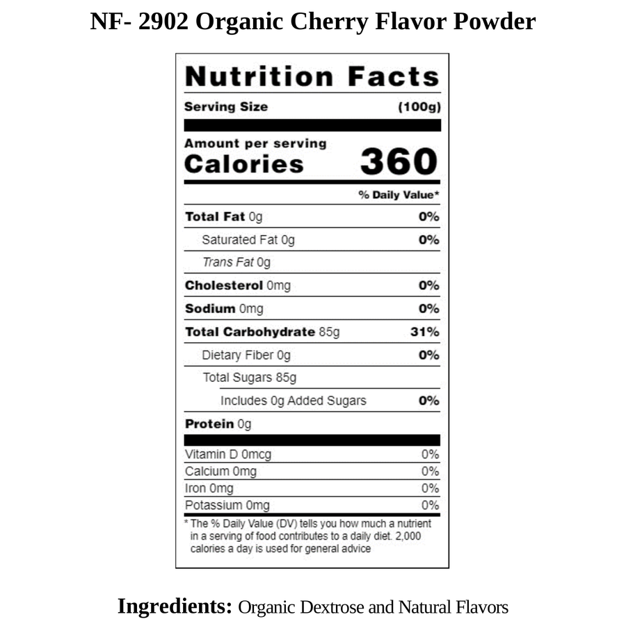 Cherry Flavor Powder, Organic