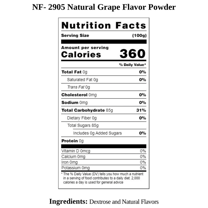 Grape Flavor Powder, Natural
