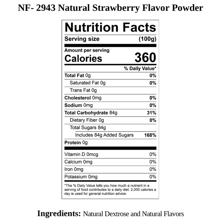 Strawberry Flavor Powder, Natural