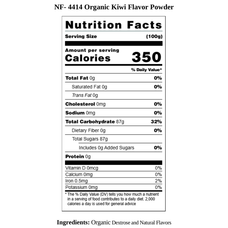 Kiwi Flavor Powder, Organic
