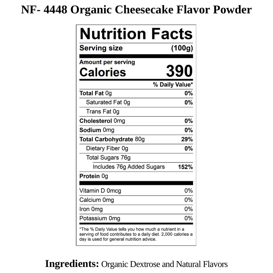 Cheesecake Flavor Powder, Organic