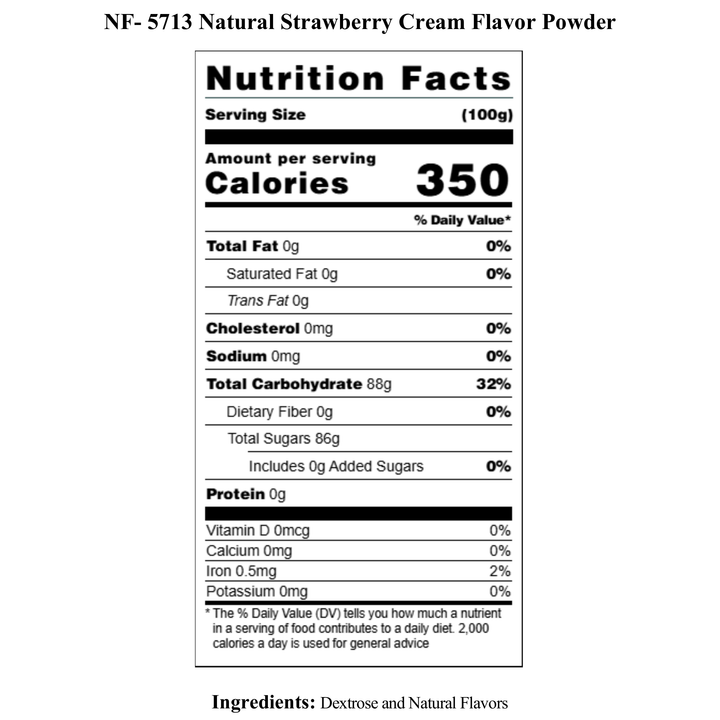 Strawberry Cream Flavor Powder, Natural