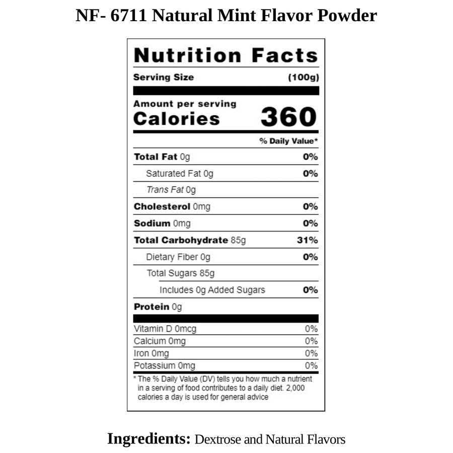 Mint Flavor Powder, Natural