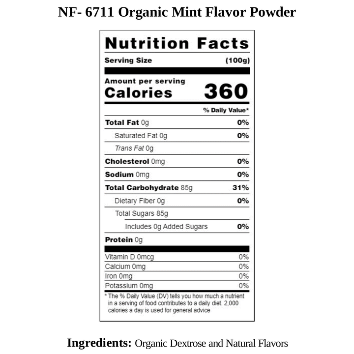 Mint Flavor Powder, Organic