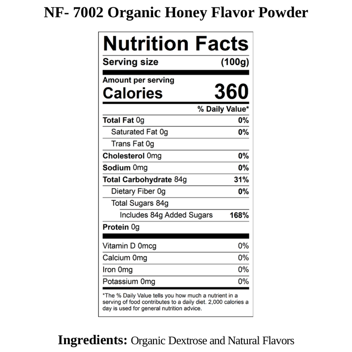 Honey Flavor Powder, Organic