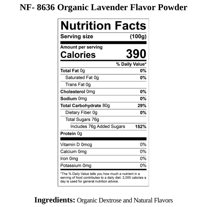 Lavender Flavor Powder, Organic