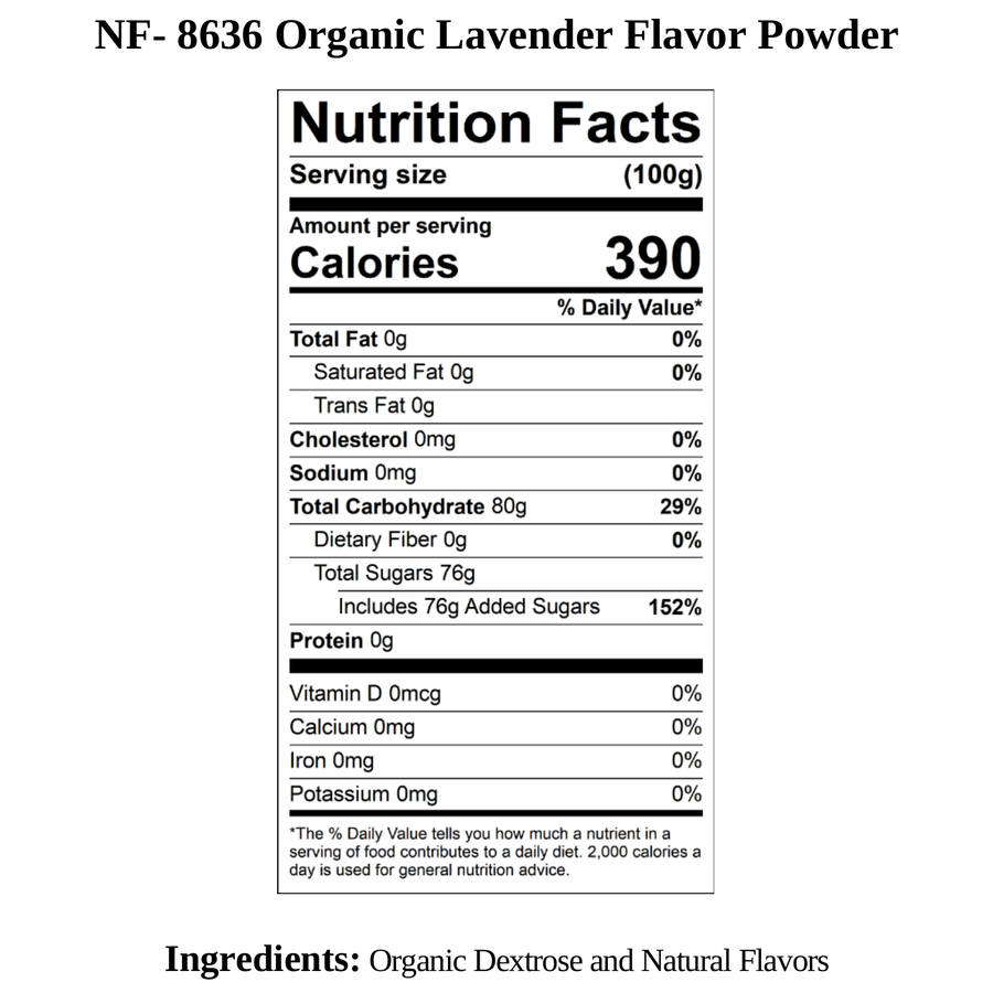 Lavender Flavor Powder, Organic