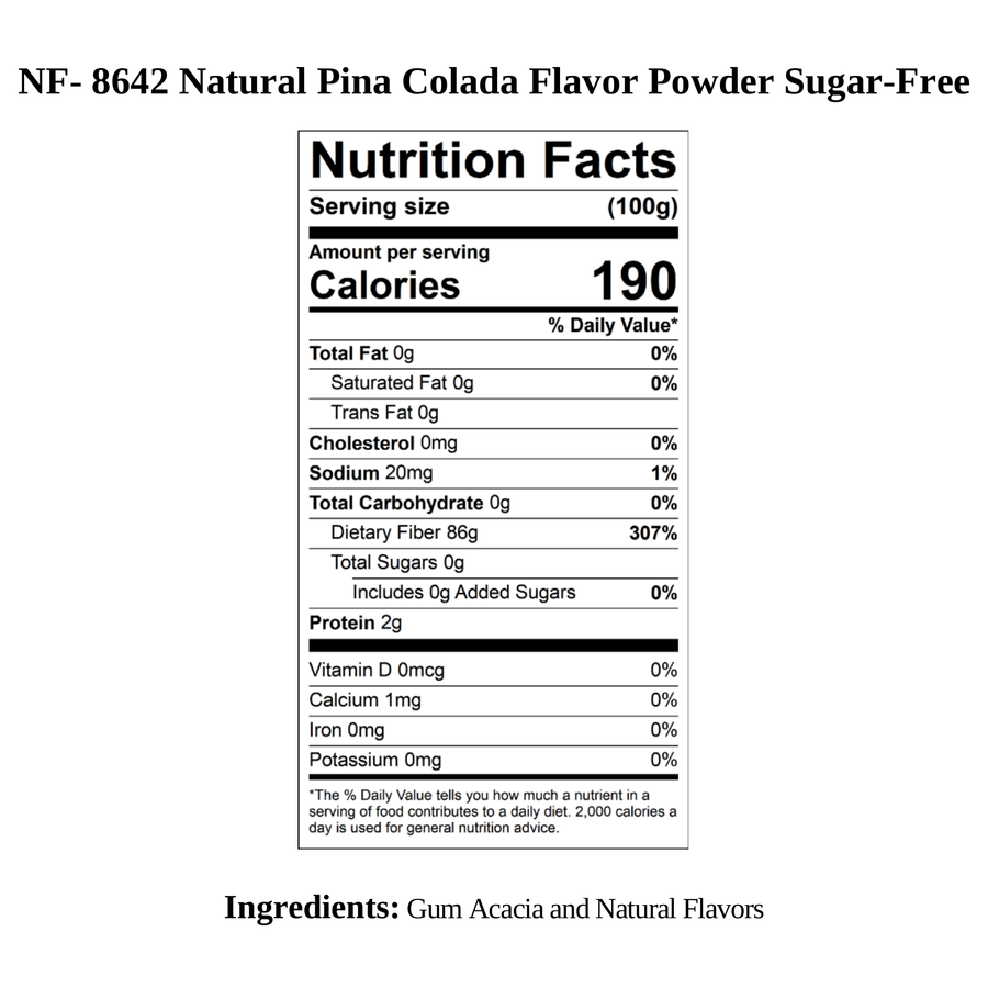 Pina Colada Sugar Free Flavor Powder