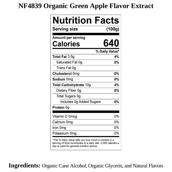 Green Apple Flavor Extract, Organic
