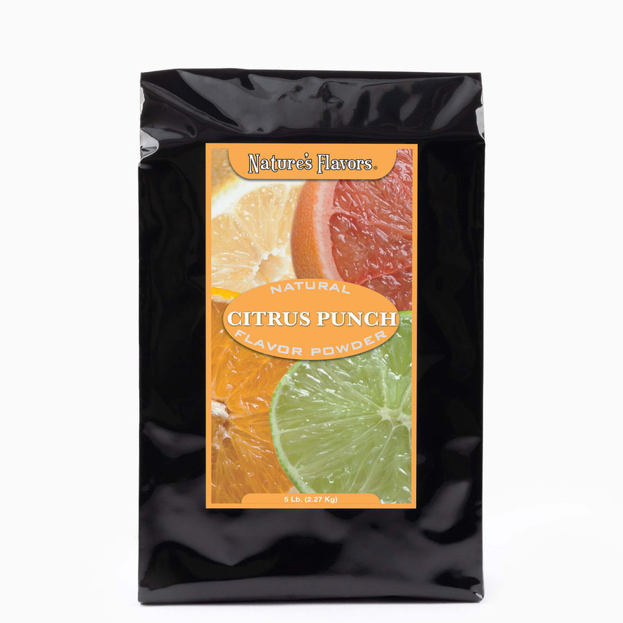 Black bag labeled "Natural Vanilla Flavor Powder".