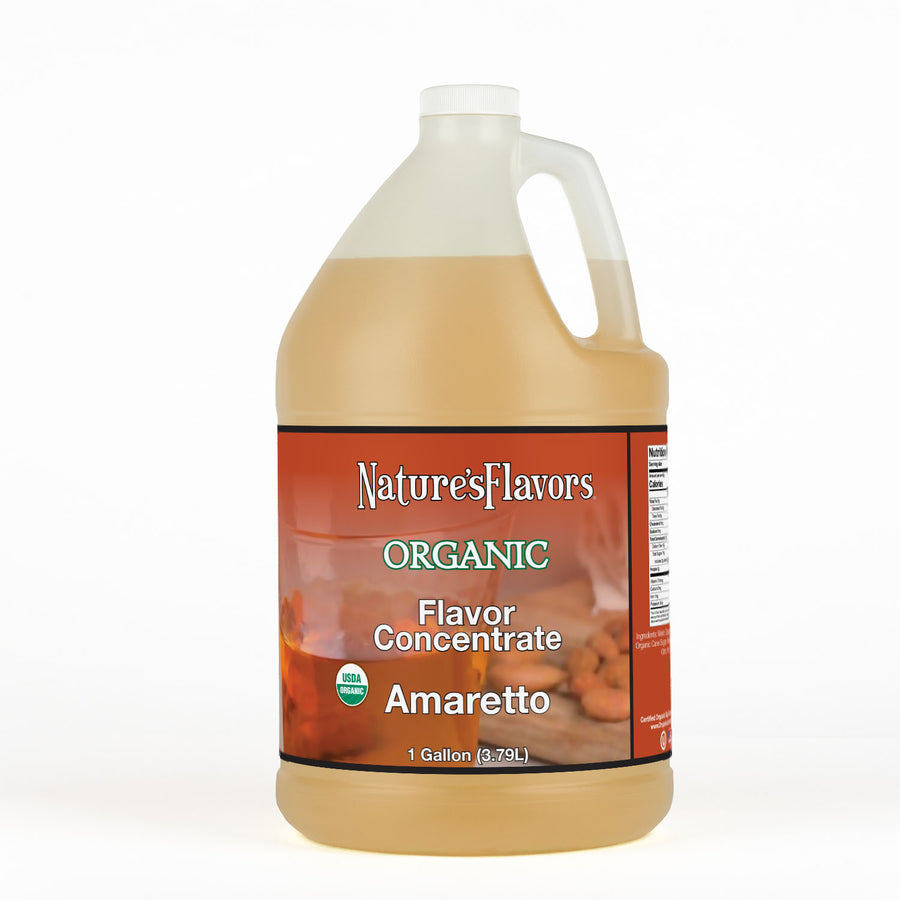 Jug Labeled, "Organic Flavor Concentrate Amaretto"