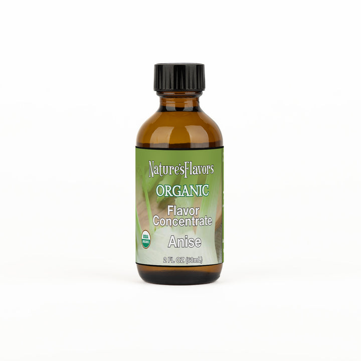Bottle Labeled, "Organic Flavor Concentrate Anise"