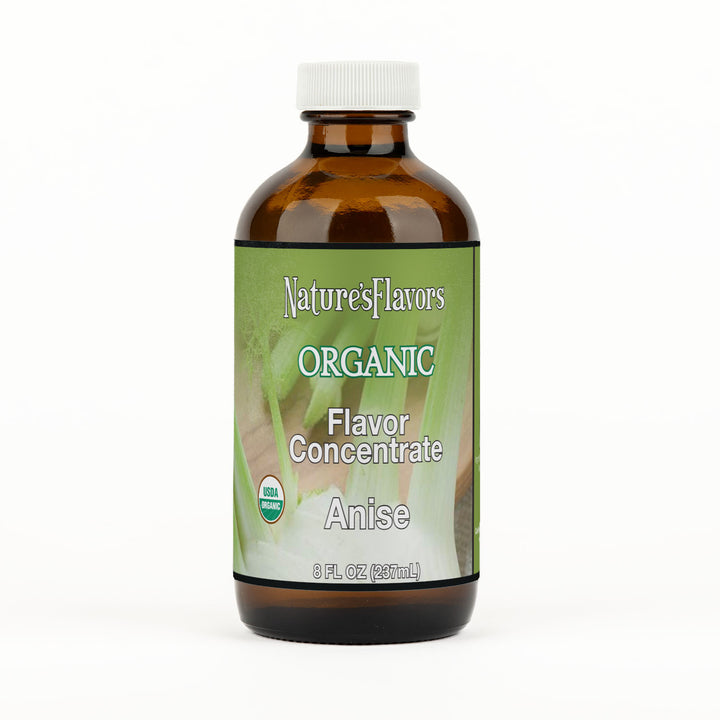 Bottle Labeled, "Organic Flavor Concentrate Anise"