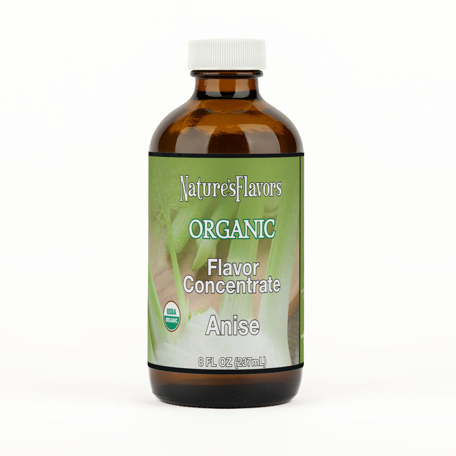 Bottle Labeled, "Organic Flavor Concentrate Anise"