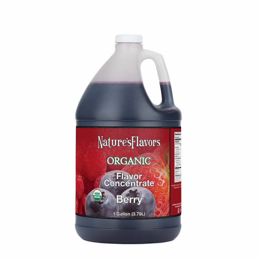 Jug Labeled, "Organic Flavor Concentrate Berry".