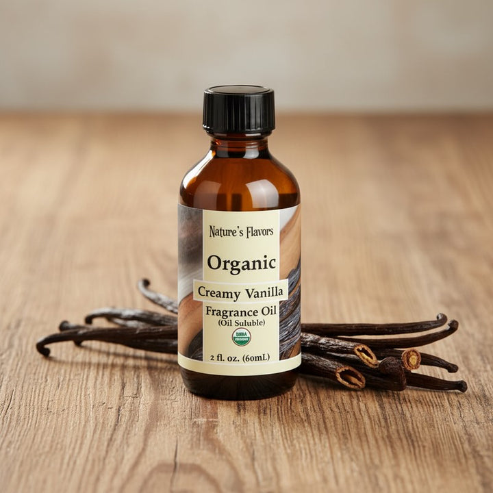 Creamy Vanilla Fragrance Oil (Oil Soluble), Organic