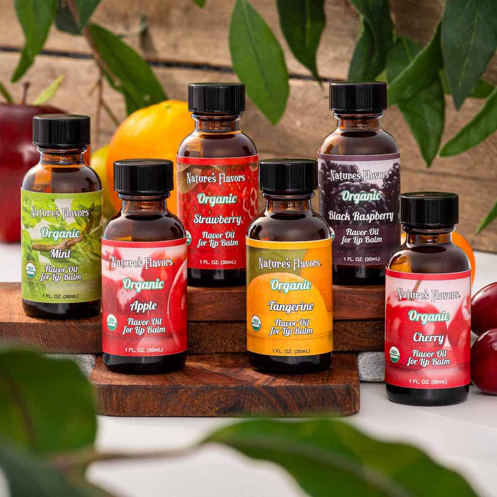 Natures Flavors Sample Pack of Organic Lip Balm Flavor Oils