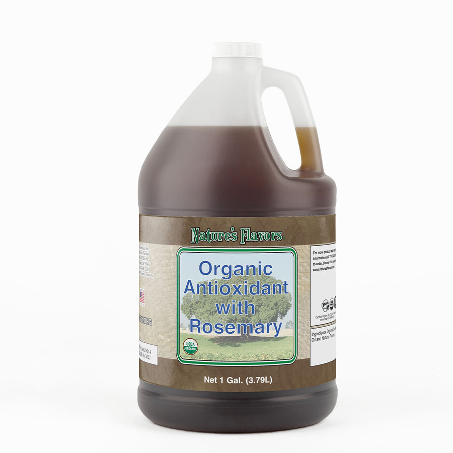 1-Gallon bottle labeled, “Organic Antioxidant with Rosemary"