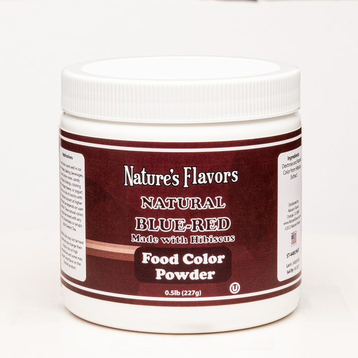 Blue-Red Food Coloring Powder (Made with Hibiscus), Natural
