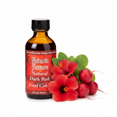 Dark Red Food Coloring (Made with Red Radish & Hibiscus), Natural