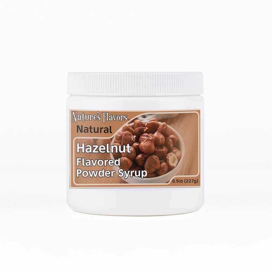 Hazelnut Flavor Organic compliant Syrup for Carbonated and Noncarbonated Drinks, Powdered