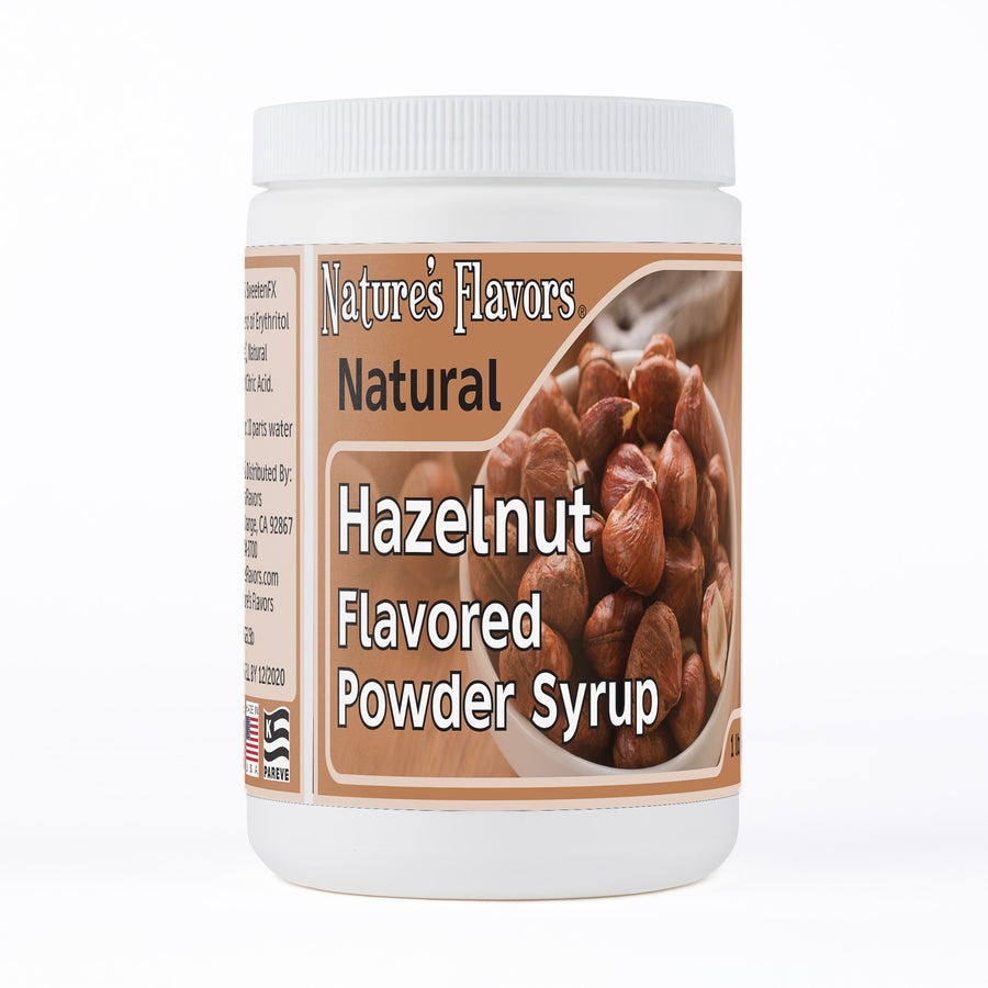 Hazelnut Flavor Organic compliant Syrup for Carbonated and Noncarbonated Drinks, Powdered