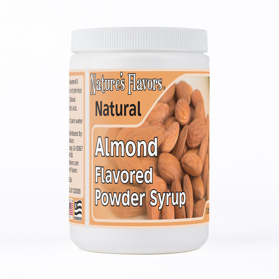 Almond Flavor Organic compliant Syrup for Carbonated and Noncarbonated Drinks, Powdered
