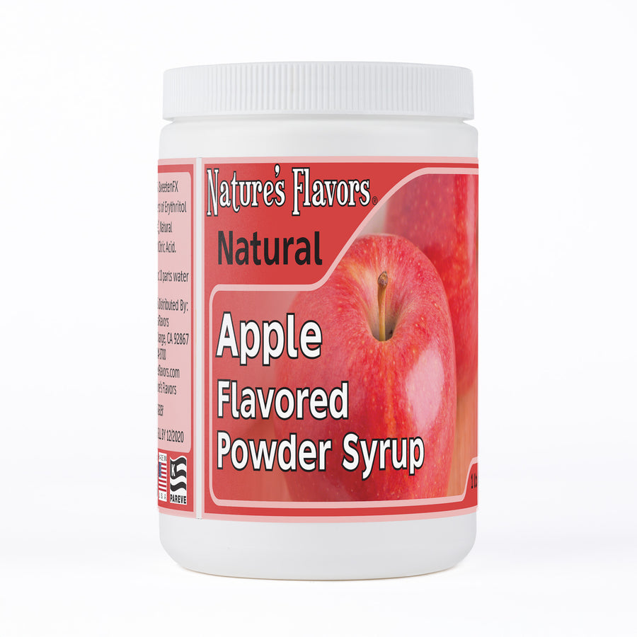 Apple Flavor Organic compliant Syrup for Carbonated and Noncarbonated Drinks, Powdered