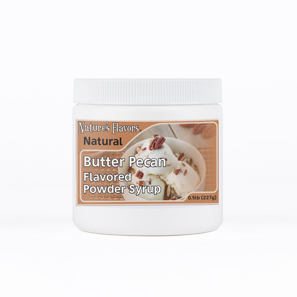 Butter Pecan Flavor Organic compliant Syrup for Carbonated and Noncarbonated Drinks, Powdered