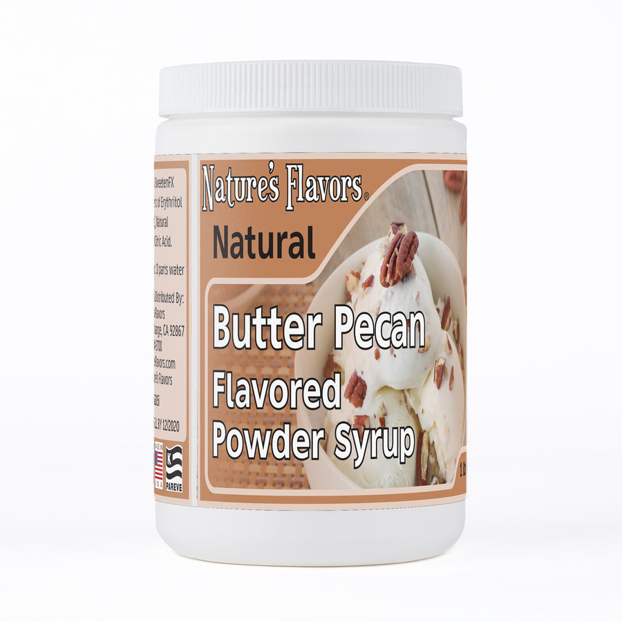 Butter Pecan Flavor Organic compliant Syrup for Carbonated and Noncarbonated Drinks, Powdered