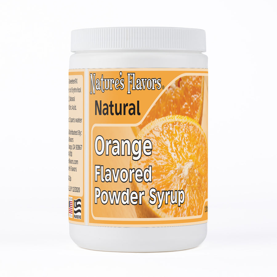 Orange Flavor Organic compliant Syrup for Carbonated and Noncarbonated Drinks, Powdered