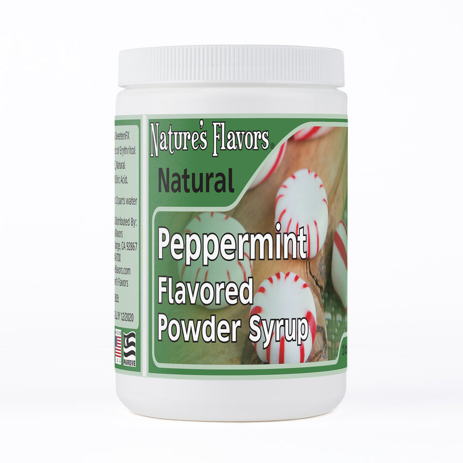 Peppermint Flavor Organic compliant Syrup for Carbonated and Noncarbonated Drinks, Powdered
