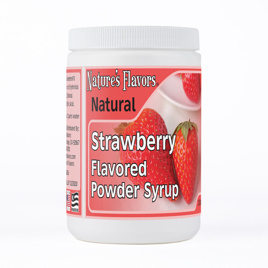 Strawberry Flavor Organic compliant Syrup for Carbonated and Noncarbonated Drinks, Powdered