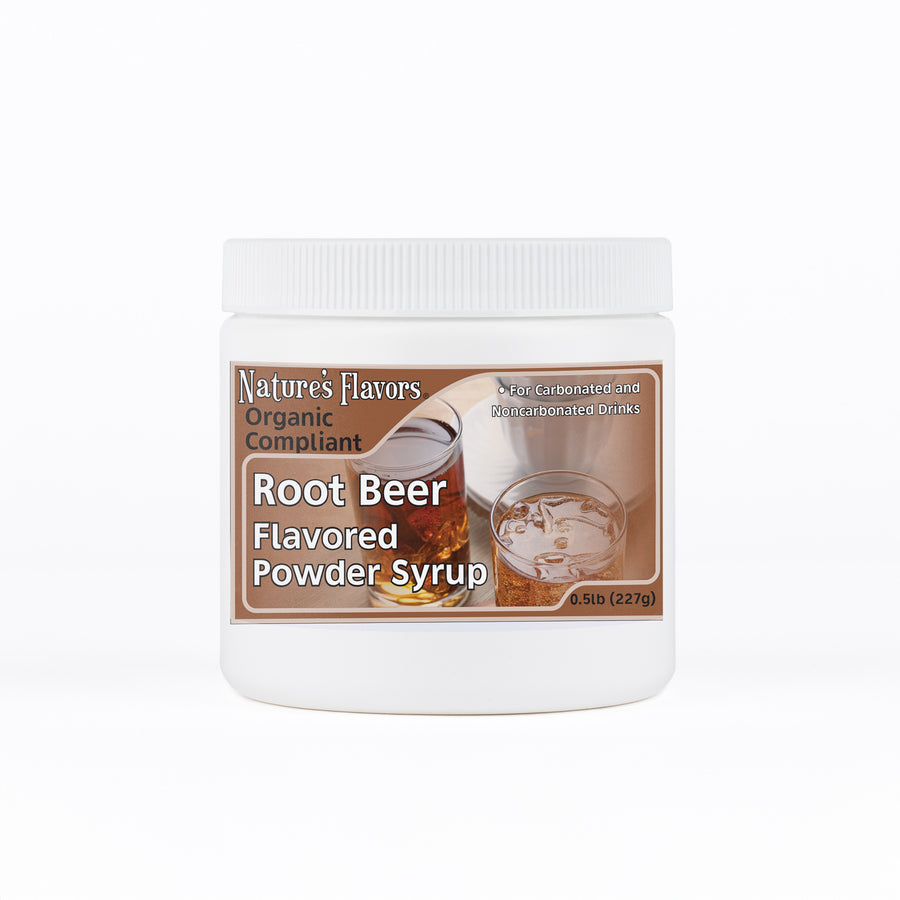 Root Beer Flavor Organic compliant Syrup for Carbonated and Noncarbonated Drinks, Powdered